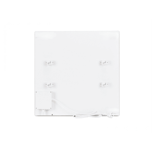 Emissor térmico com painel frontal em imitação de mármore de pedra sinterizada. Duplo sistema de emissão de calor por convecção e radiação. Inércia térmica graças à placa cerâmica frontal que acumula calor. Elemento de aquecimento em nano carbono. C
