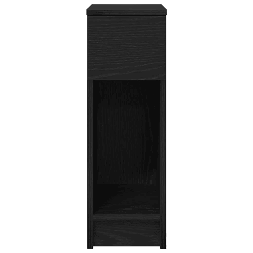 Lote de 2 Mesa De Cabeceira - Mesinha De Cabeceira com gaveta 20x36x60 cm carvalho preto
