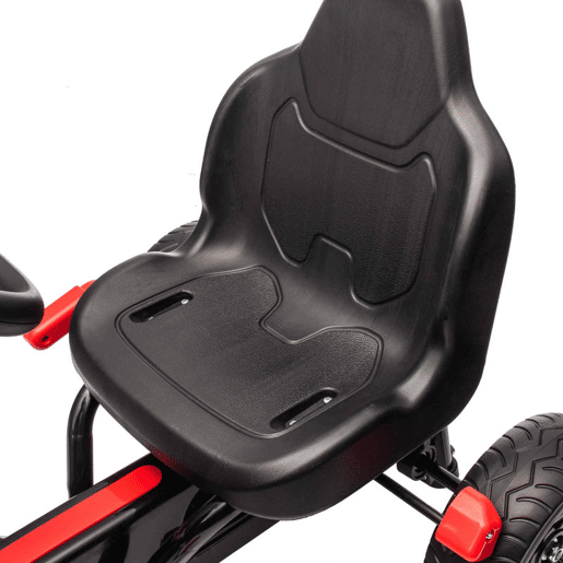 AIYAPLAY Kart a Pedais para Crianças a Partir dos 3 Anos Kart com Embraiagem Automática Travão Rodas Antiderrapantes em EVA e Estrutura Metálica Carga 50 kg 100x59x60,5 cm Vermelho