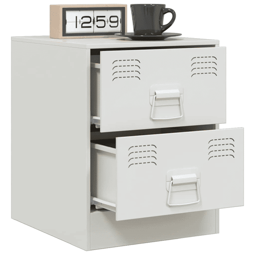 Mesa De Cabeceira - Mesinha De Cabeceira 34,5x39x44 cm aço branco