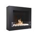 Chimenea de etanol mural en acero lacado Chimenea de etanol mural en acero lacado Negro