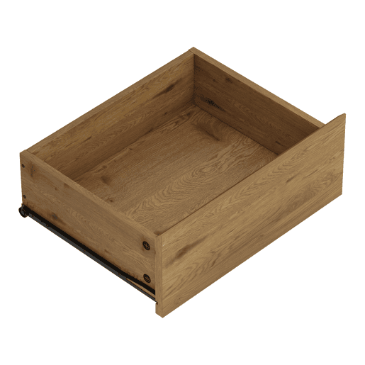 Aparador Kistiandi com 3 gavetas 77x120x40 cm - Efeito carvalho, escuro en.casa