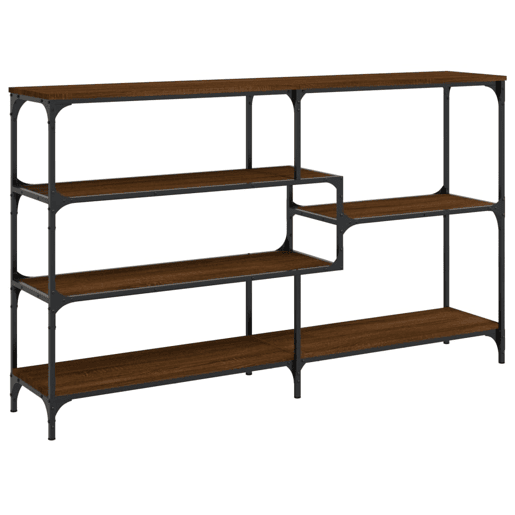 Mesa Consola - Mesa De Entrada 160x32x95 cm derivados madeira carvalho castanho