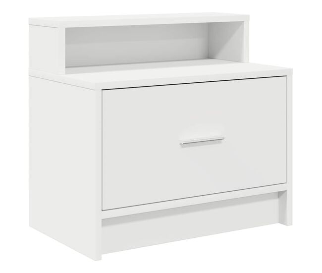 Mesita De Noche - Mesilla De Noche con cajón blanca 51x31x47 cm