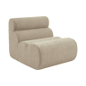 Poltrona de sofá modular em tecido boucle texturizada, Nova boucle, Beige, 81x99x75 cm