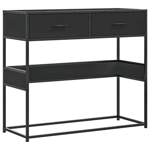 Mesa Consola - Mesa De Entrada 90x35x80 cm derivados de madeira preto