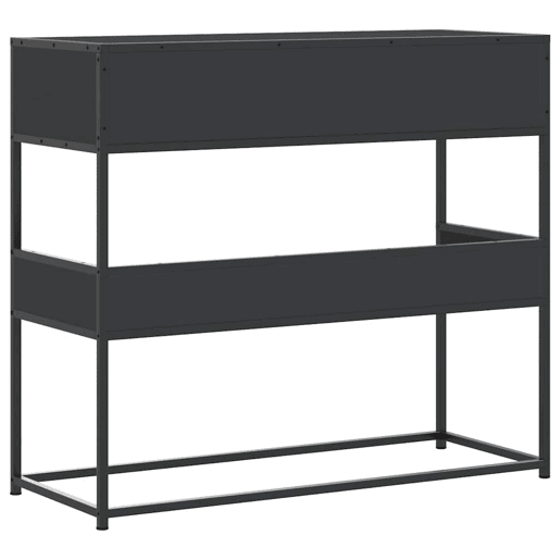 Mesa Consola - Mesa De Entrada 90x35x80 cm derivados de madeira preto