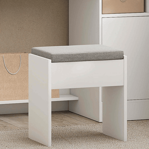 HOMCOM Toucador de Maquilhagem com Luzes LED e Banco Toucador com Espelho 10 Lâmpadas LED Gaveta Prateleiras Compartimentos Abertos para Quarto Closet Branco