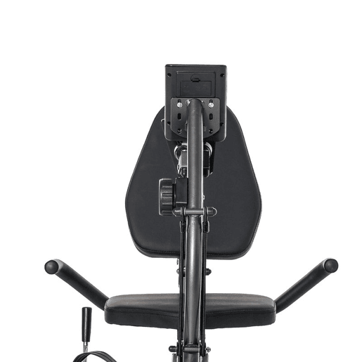 HOMCOM Bicicleta Estática com Encosto 8 Níveis de Resistência Bicicleta Estática Reclinada com Banco Ajustável Ecrã LCD e Suporte para Telemóvel para Treinos de Recuperação 121-142x62x101 cm Preto