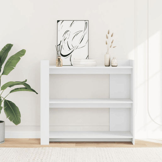 Mesa Consola - Mesa De Entrada 100x35x90 cm derivados de madeira branco