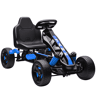 AIYAPLAY Kart a Pedais para Crianças a Partir dos 3 Anos Kart com Embraiagem Automática Travão Rodas Antiderrapantes em EVA e Estrutura Metálica Carga 50 kg 100x59x60,5 cm Azul