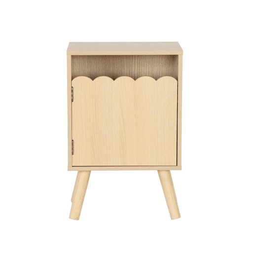 Mesa de cabeceira infantil decor madeira 1 porta, Azur, Natural, 34x23.5x52 cm