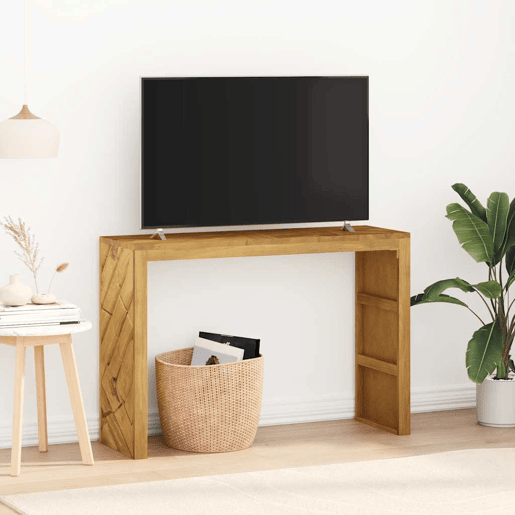 Mesa Consola - Mesa De Entrada 110x35x75 cm madeira maciça teca