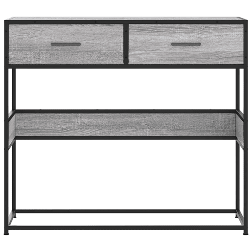 Mesa Consola - Mesa De Entrada 90x35x80 cm derivados de madeira cinzento sonoma