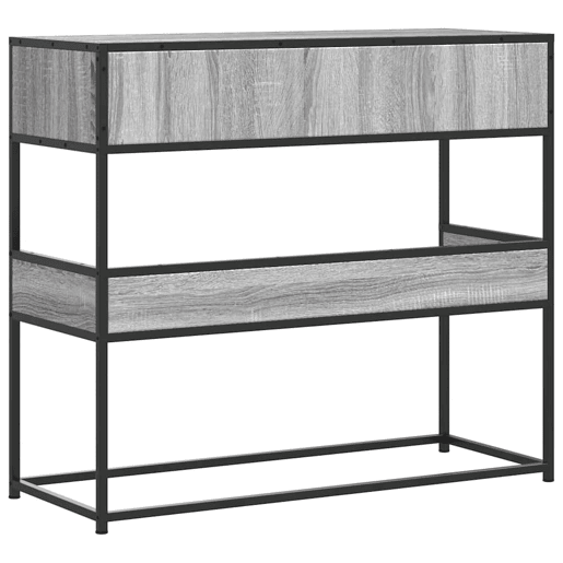 Mesa Consola - Mesa De Entrada 90x35x80 cm derivados de madeira cinzento sonoma
