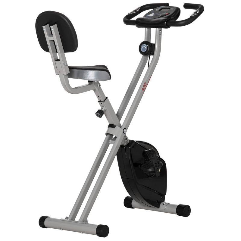 Bicicleta Estática Plegable Acero, ABS HOMCOM