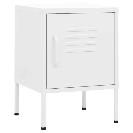 Mesa De Cabeceira - Mesinha De Cabeceira 35x35x51 cm aço branco