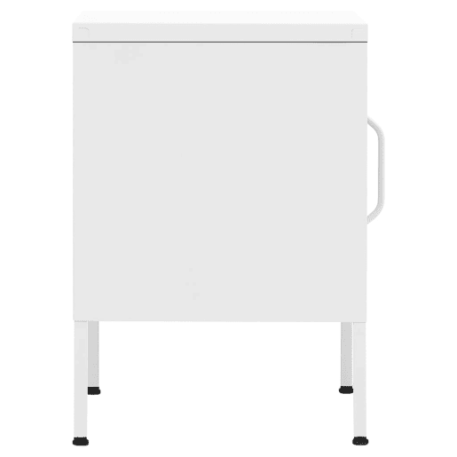 Mesa De Cabeceira - Mesinha De Cabeceira 35x35x51 cm aço branco