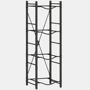 HOMCOM Suporte para Garrafões de Água de 4 Níveis Estante de Armazenamento para Garrafas de Água com Estrutura de Metal Reforçada para Cozinha Sala de Jantar Sala de Estar 34x34x105 cm Preto