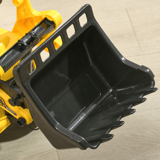 HOMCOM Carro Andador para Crianças de 18 a 48 Meses Escavadora para Crianças com Pá Dianteira Buzina Volante e Compartimento Oculto sob o Assento Carga 30 kg 80x26,5x39 cm Amarelo