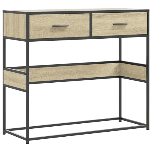 Mesa Consola - Mesa De Entrada 90x35x80 cm derivados de madeira carvalho sonoma