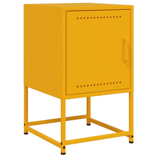 Mesa De Cabeceira - Mesinha De Cabeceira 36x39x60,5 cm aço amarelo mostarda