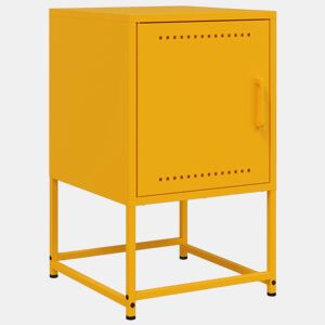Mesa De Cabeceira - Mesinha De Cabeceira 36x39x60,5 cm aço amarelo mostarda