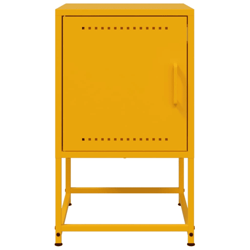 Mesa De Cabeceira - Mesinha De Cabeceira 36x39x60,5 cm aço amarelo mostarda