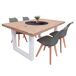 Conjunto de Mesa Fija + 4 Sillas Bristo 160x100 Conjunto de Mesa Fija + 4 Sillas Bristo 160x100 Gris/ Madera