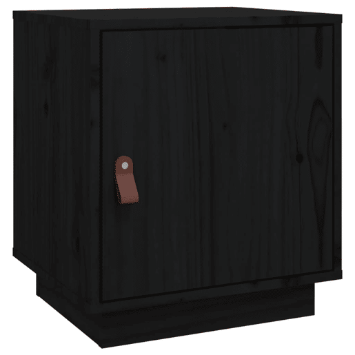 Mesa De Cabeceira - Mesinha De Cabeceira 40x34x45 cm madeira de pinho maciça preto