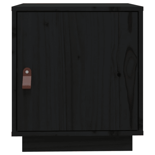 Mesa De Cabeceira - Mesinha De Cabeceira 40x34x45 cm madeira de pinho maciça preto