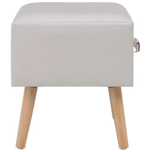 Mesa De Cabeceira - Mesinha De Cabeceira 40x35x40 cm couro artificial branco Mesa De Cabeceira - Mesinha De Cabeceira 40x35x40 cm couro artificial branco