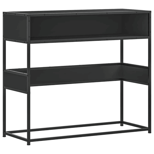 Mesa Consola - Mesa De Entrada 90x35x80 cm derivados de madeira preto