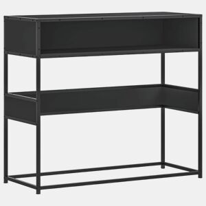 Mesa Consola - Mesa De Entrada 90x35x80 cm derivados de madeira preto
