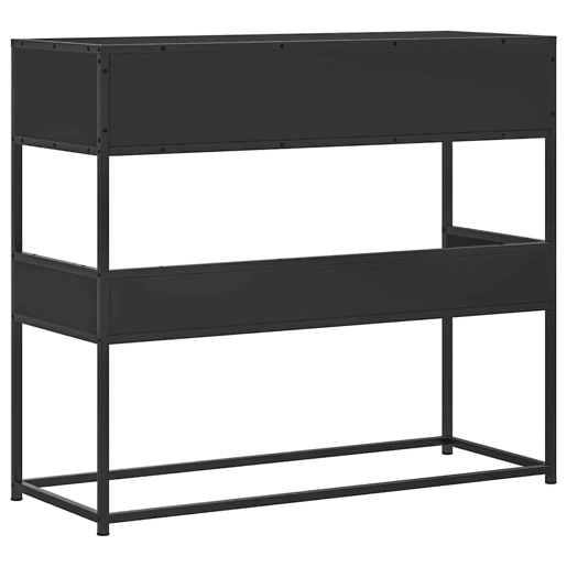 Mesa Consola - Mesa De Entrada 90x35x80 cm derivados de madeira preto