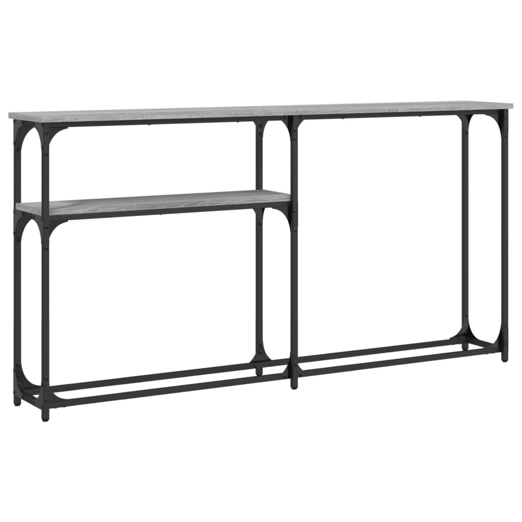 Mesa consola - mesa de entrada madera de ingeniería gris sonoma 145x22,5x75 cm