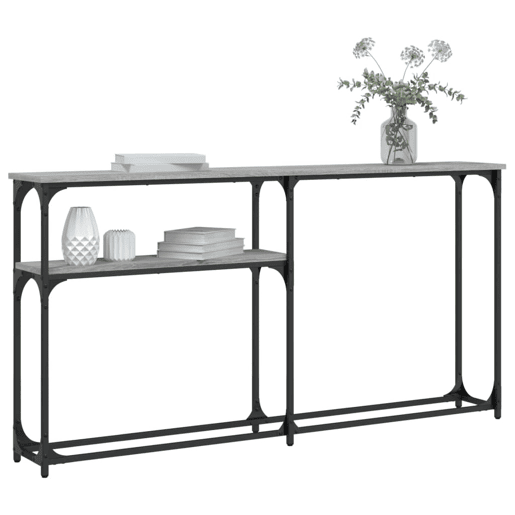 Mesa Consola - Mesa De Entrada 145x22,5x75cm derivados de madeira cinzento sonoma