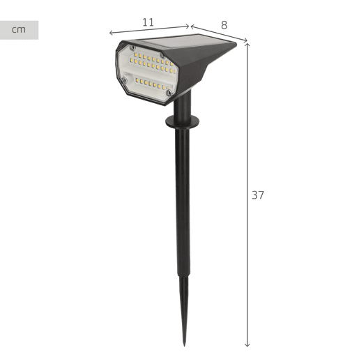 Aktive Conjunto de 6 balizas solares LED de luz quente com 2 intensidades de 5 a 10 lúmens
