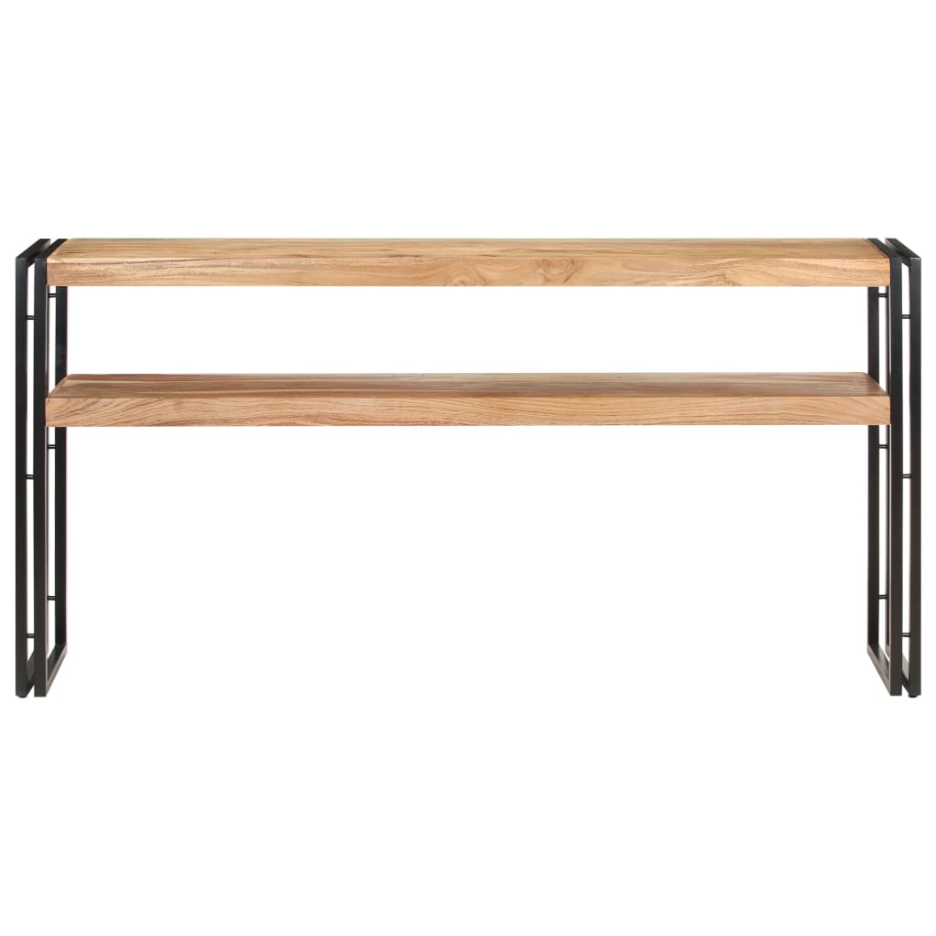 Mesa consola - mesa de entrada de madera maciza de acacia 150x30x75 cm
