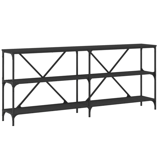 Mesa Consola - Mesa De Entrada 180x30x75 cm derivados de madeira e ferro preto