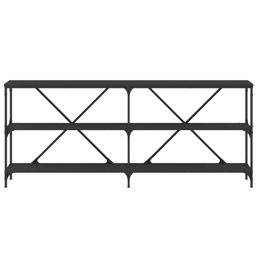 Mesa Consola - Mesa De Entrada 180x30x75 cm derivados de madeira e ferro preto