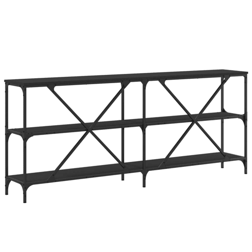 Mesa Consola - Mesa De Entrada 180x30x75 cm derivados de madeira e ferro preto