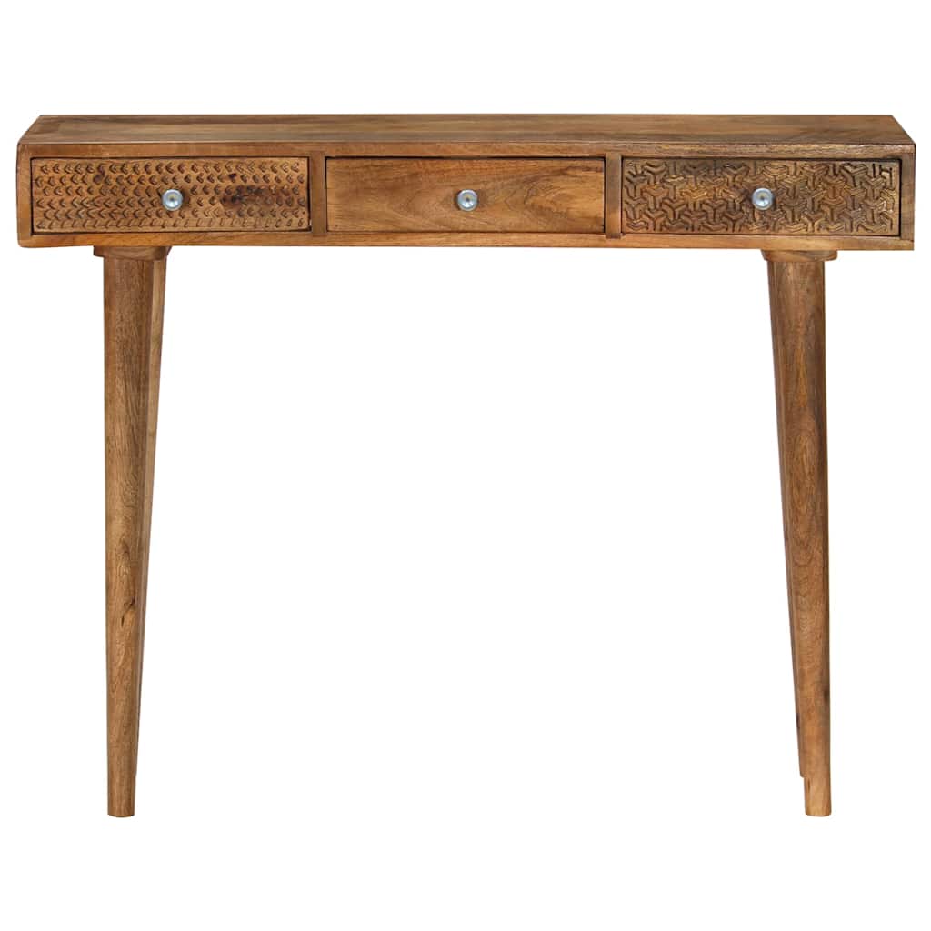 Mesa consola - mesa de entrada de madera maciza de mango 102x30x79 cm
