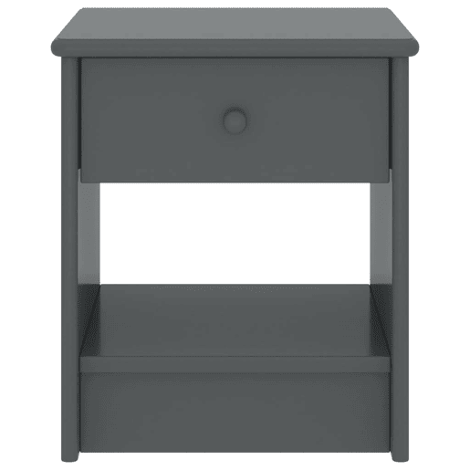 Mesa De Cabeceira - Mesinha De Cabeceira 35x30x40 cm pinho maciço cinzento-escuro