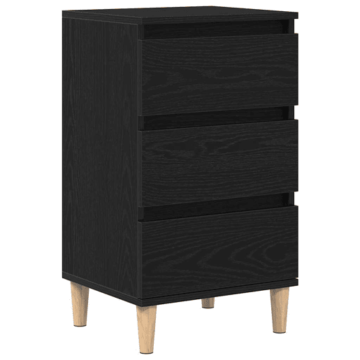 Mesa De Cabeceira - Mesinha De Cabeceira com gaveta Carvalho preto 40 x 35 x 70 cm