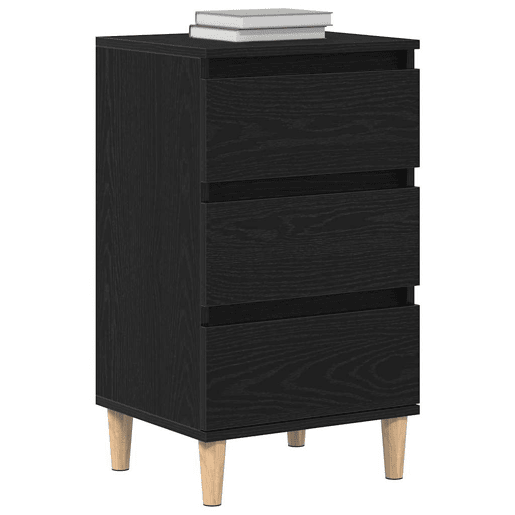 Mesa De Cabeceira - Mesinha De Cabeceira com gaveta Carvalho preto 40 x 35 x 70 cm