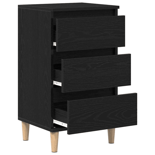 Mesa De Cabeceira - Mesinha De Cabeceira com gaveta Carvalho preto 40 x 35 x 70 cm