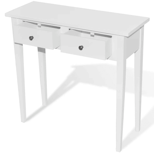 ToucadorMesa Consola - Mesa De Entrada com duas gavetas branco