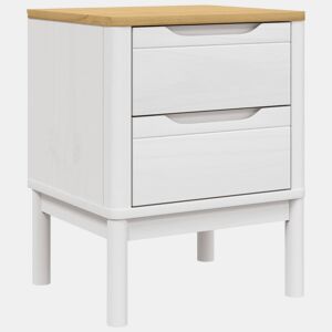 Mesa De Cabeceira - Mesinha De Cabeceira 45x39x57 cm madeira de pinho maciça branco