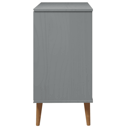 Mesa De Cabeceira - Mesinha De Cabeceira de gavetas 80x40x80 cm pinho maciço cinzento